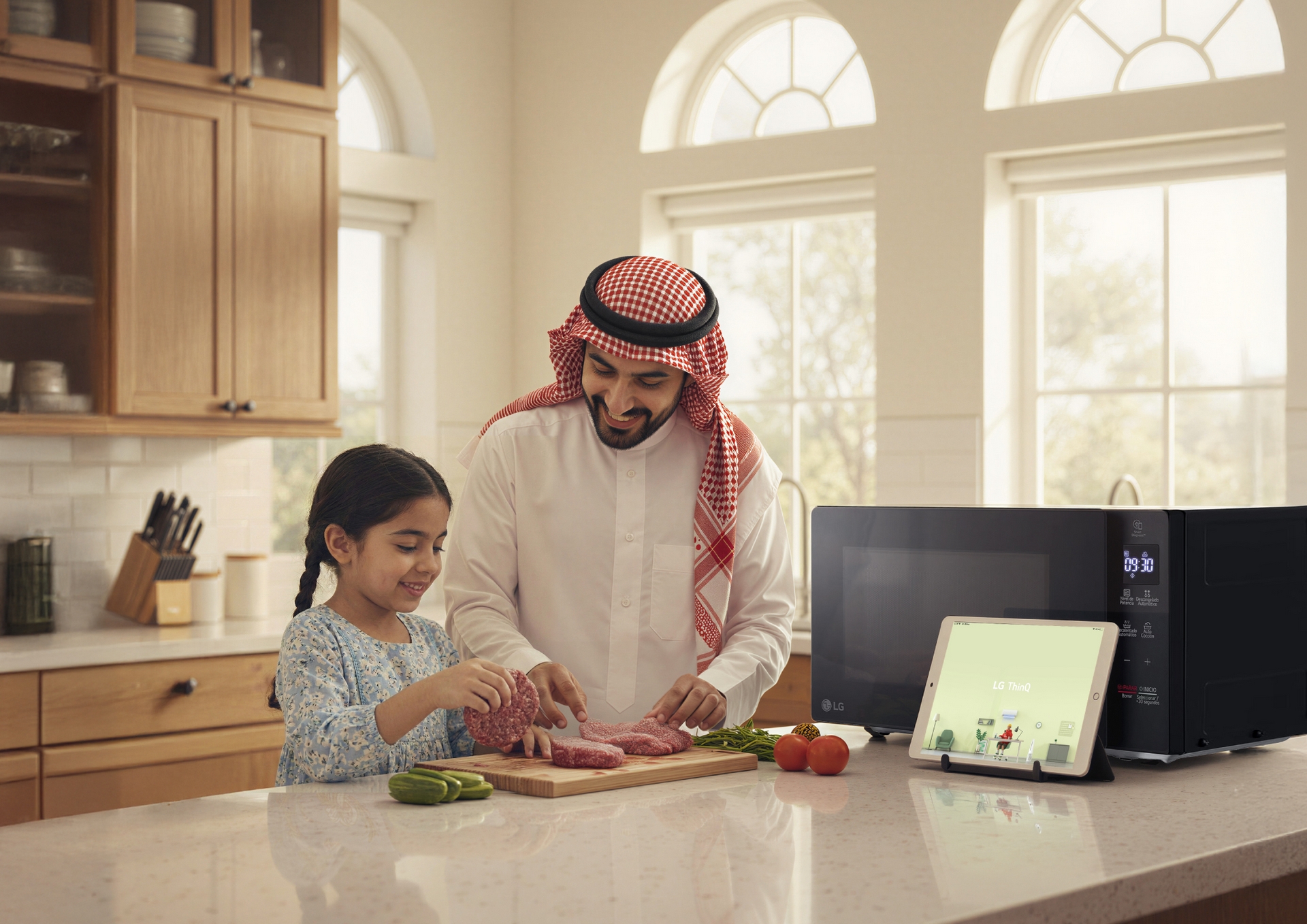  Utilizing smart defrosting options in the Thinq App for various ingredients needed for large meals