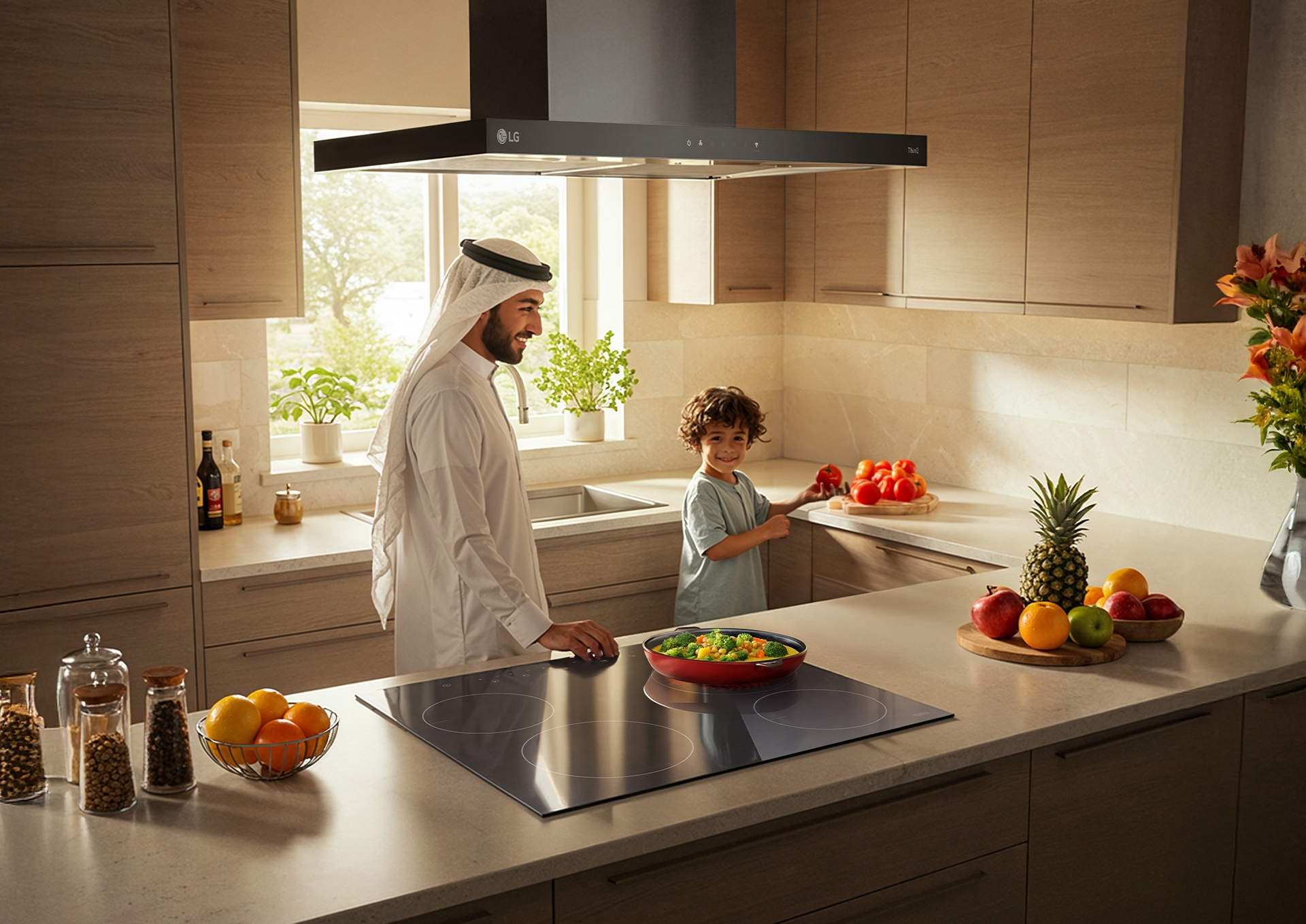 Electric Radiant Hob + Hood: Emphasize Safety Features During Peak Heat